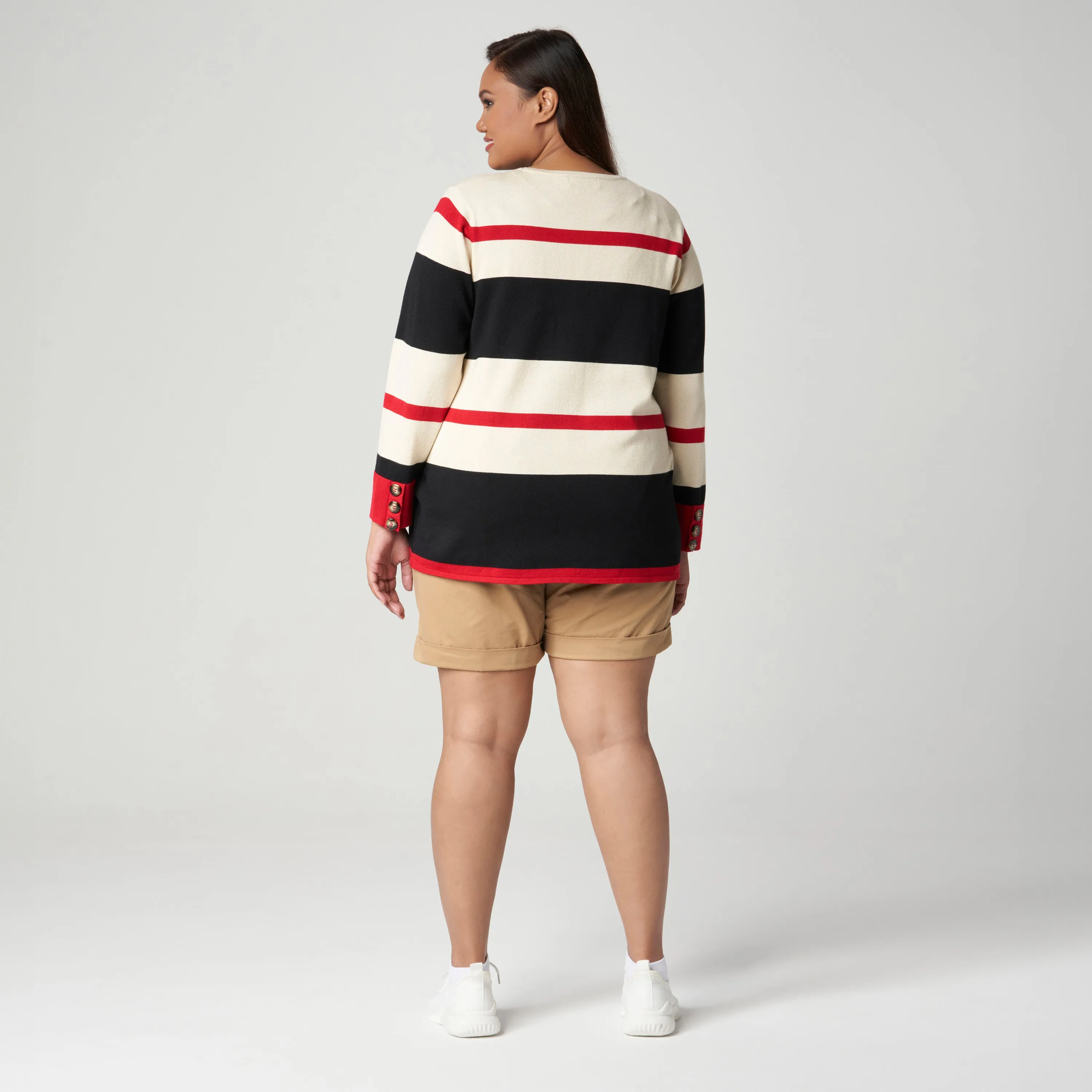 Stripe Long Sleeve Knit Top