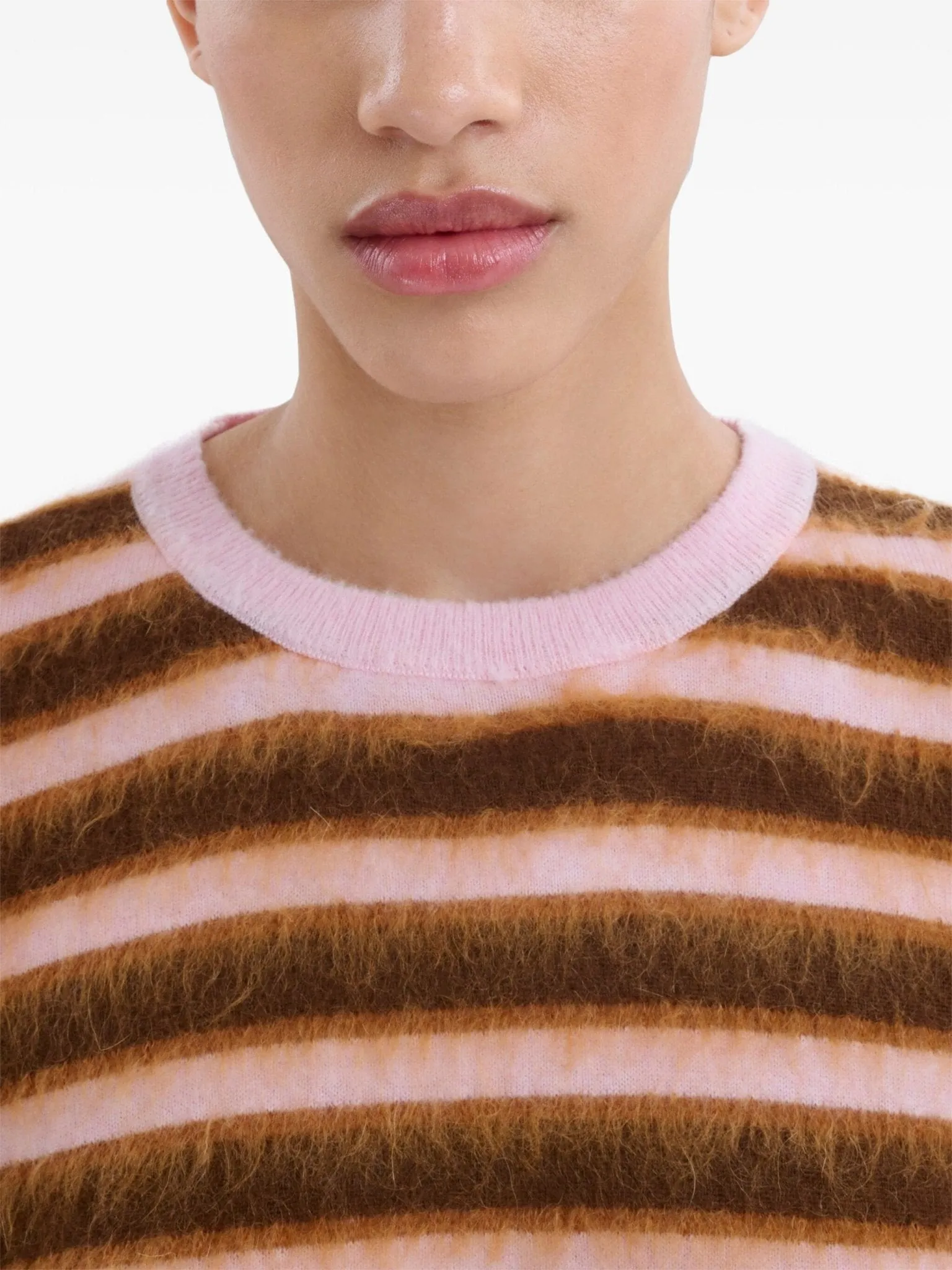 striped brushed wool jumper