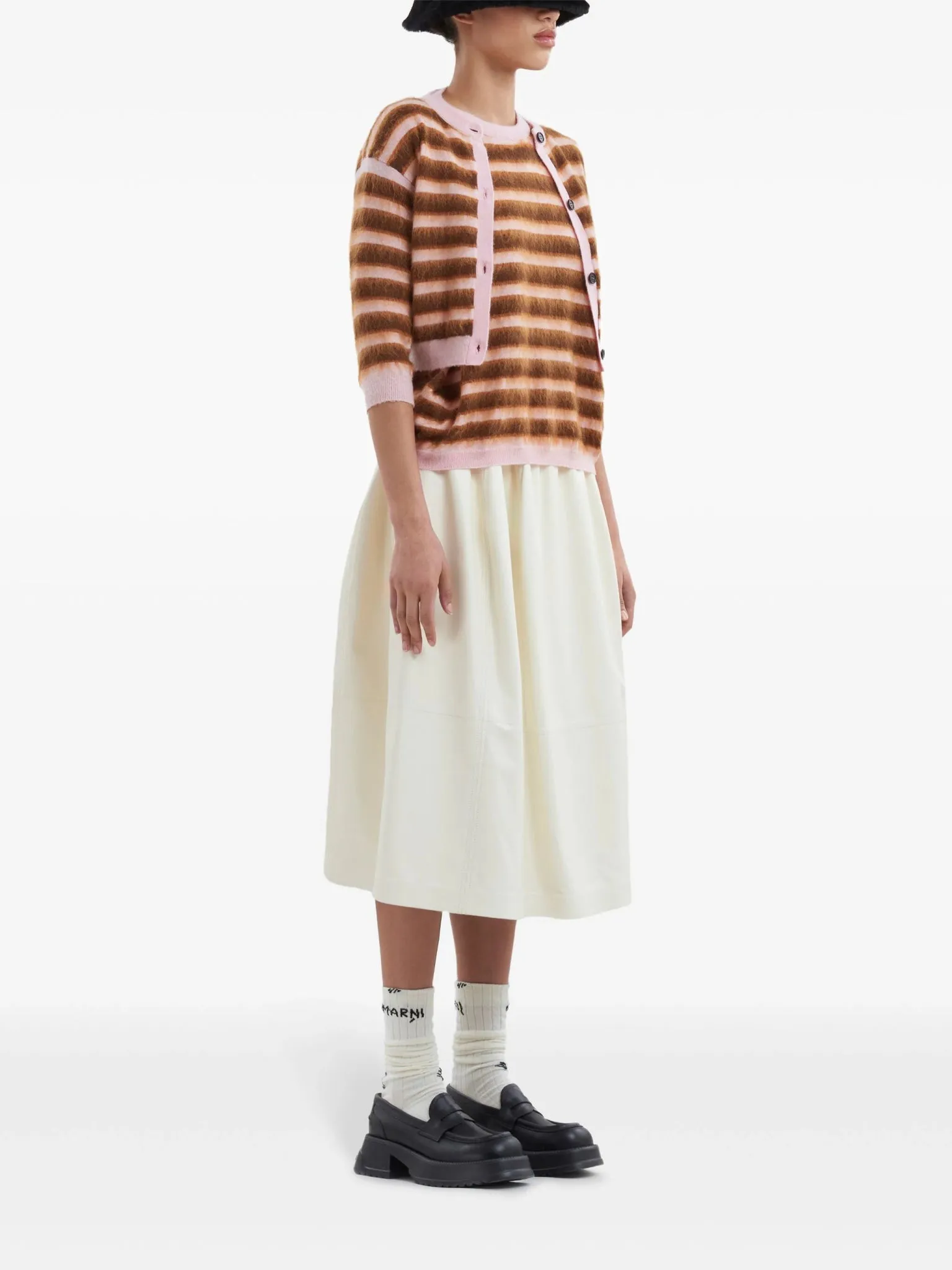 striped brushed wool jumper