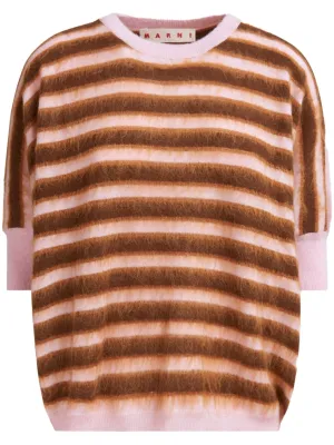 striped brushed wool jumper