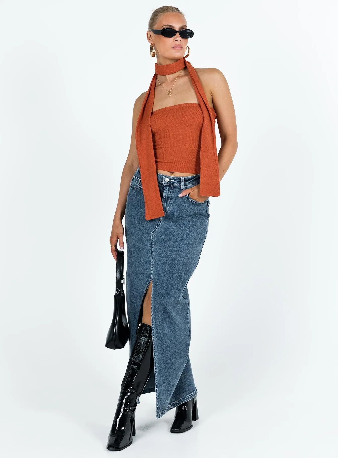 Styles Two Piece Top Orange