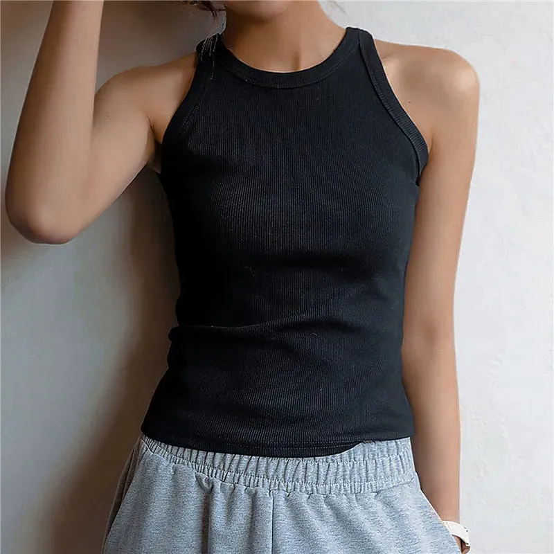 Summer Sexy Backless Tank Top Women Sleeveless Vest Quality Y2k Knitted Camis Tank Tops Women Casual Solid Color Basic Camisole