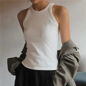 Summer Sexy Backless Tank Top Women Sleeveless Vest Quality Y2k Knitted Camis Tank Tops Women Casual Solid Color Basic Camisole