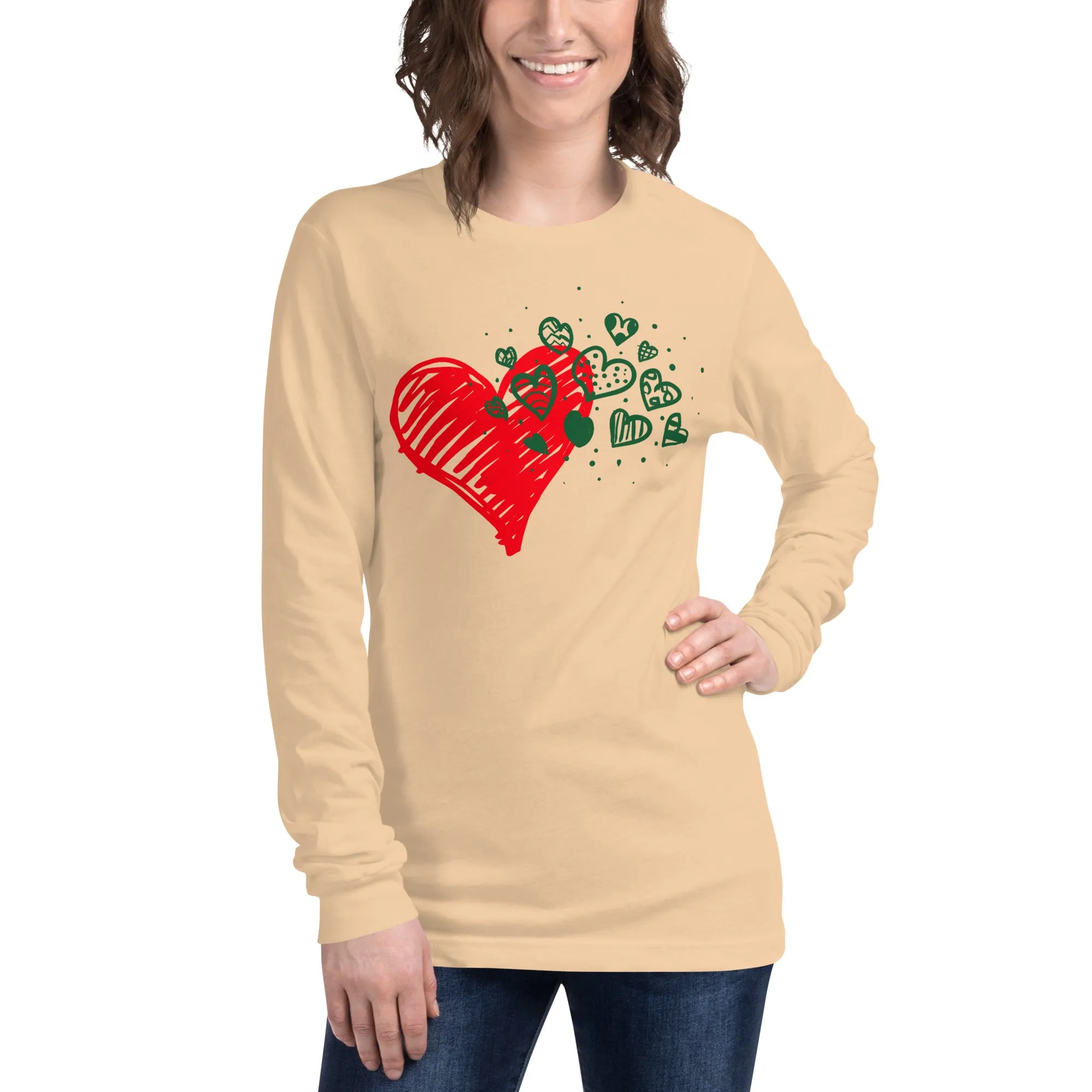 Sweetheart Hearts Unisex Long Sleeve Tee