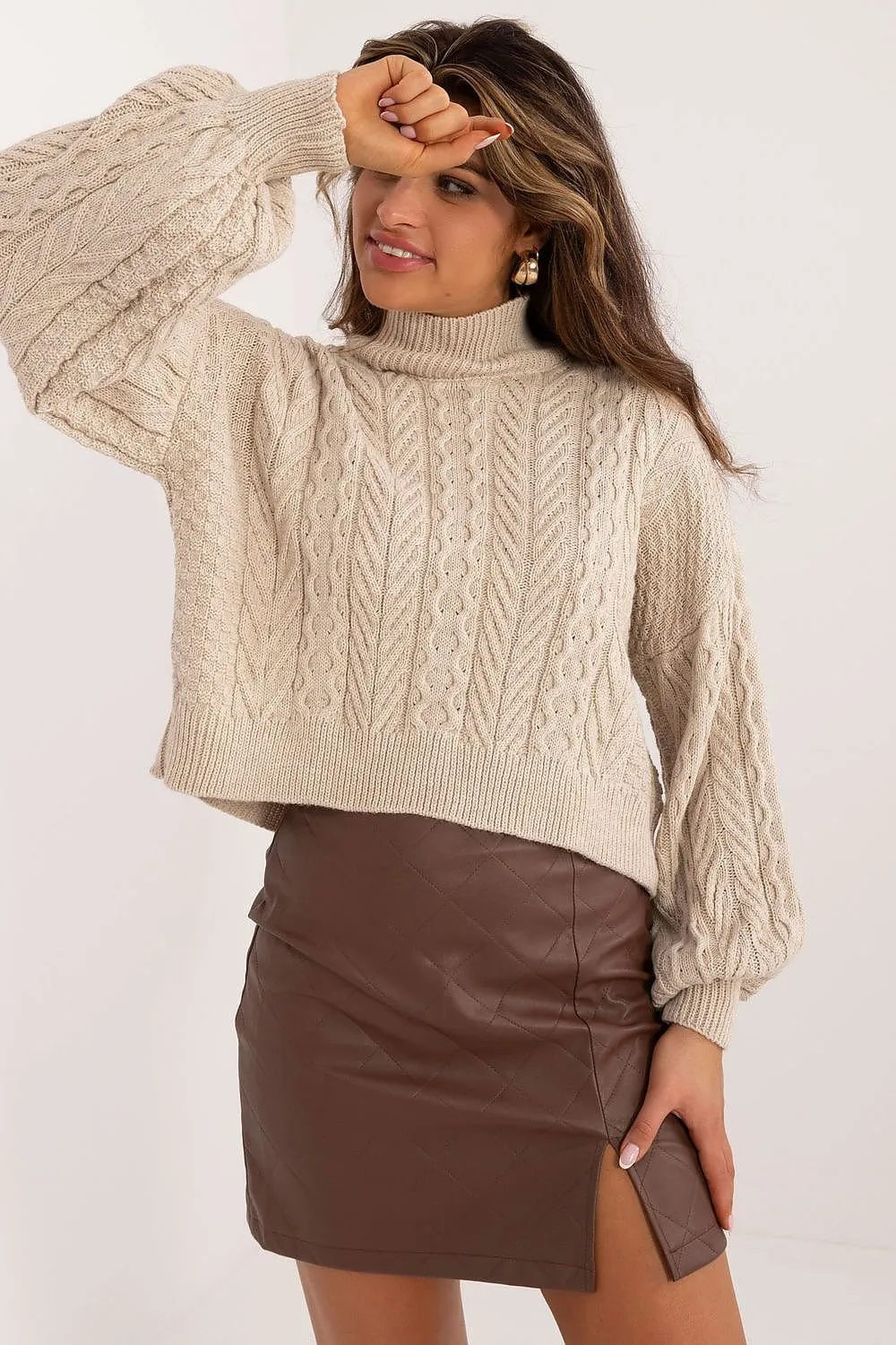 TEEK - Llifted Textured Turtleneck Sweater