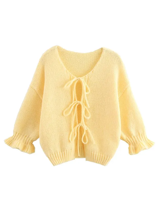 TEEK - Yellow Knit Sweater Vest