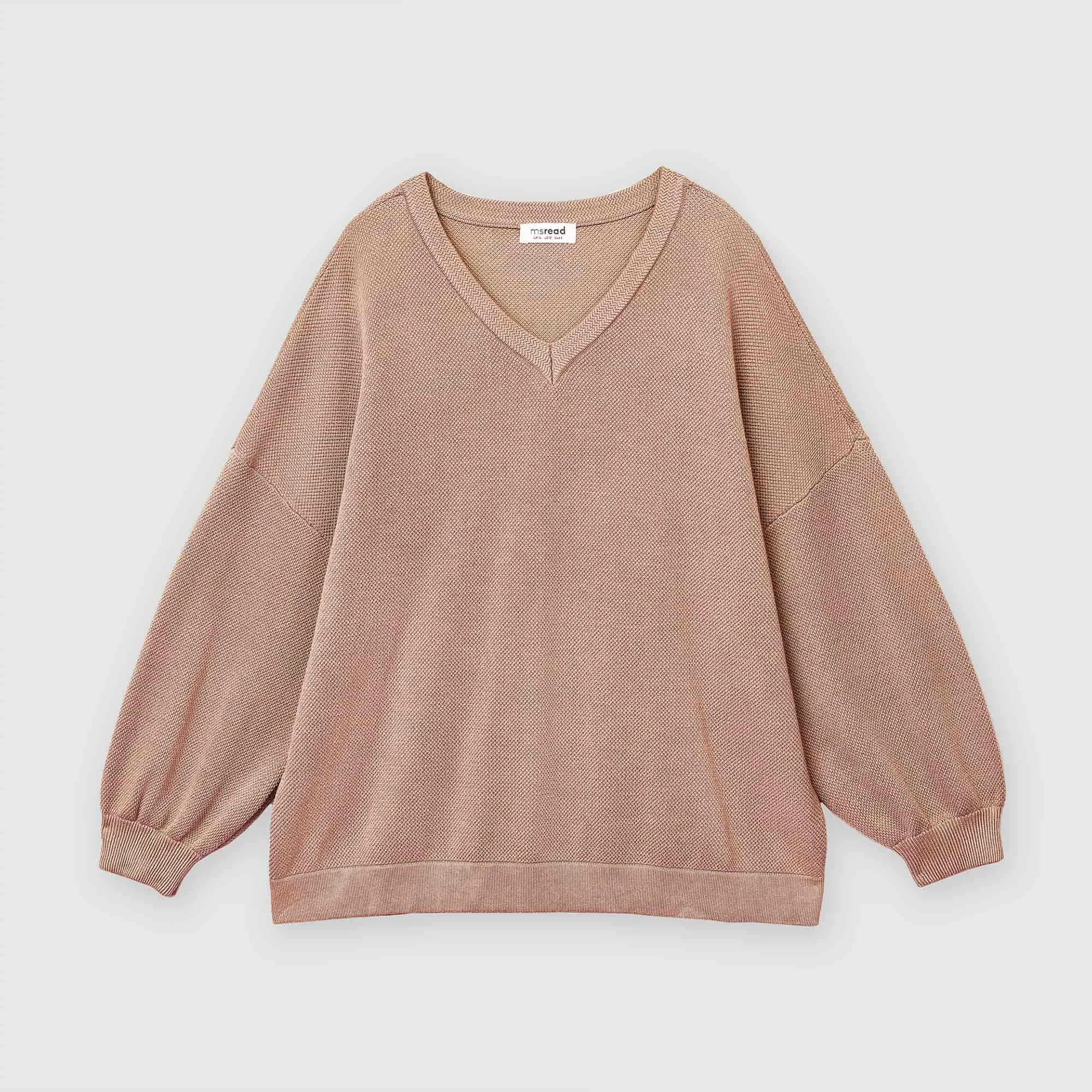 Textured V-Neck Knit Top