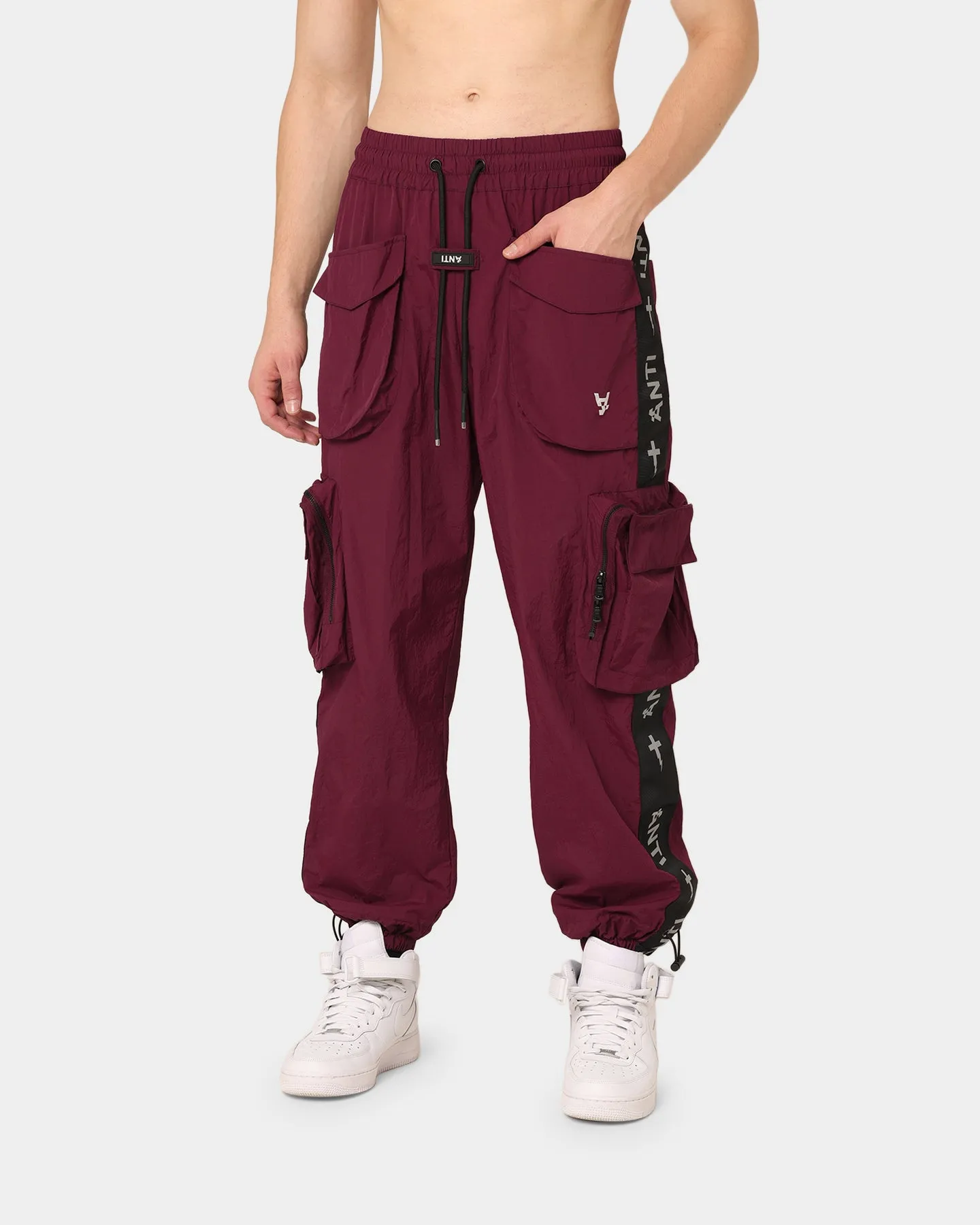 The Anti Order Galactic Utility Joggers Dark Burgundy