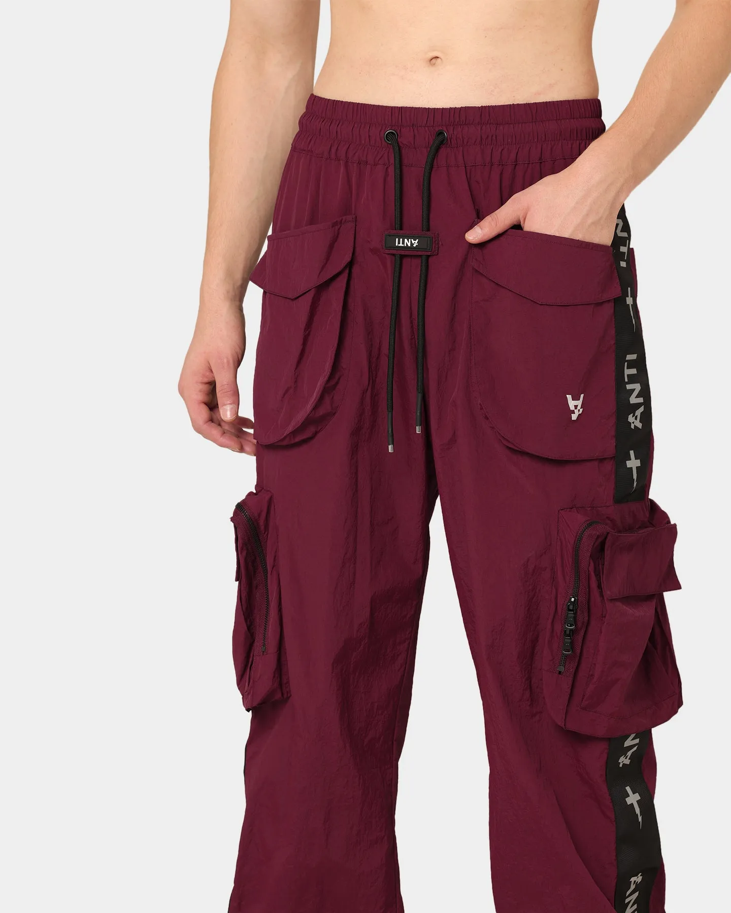 The Anti Order Galactic Utility Joggers Dark Burgundy