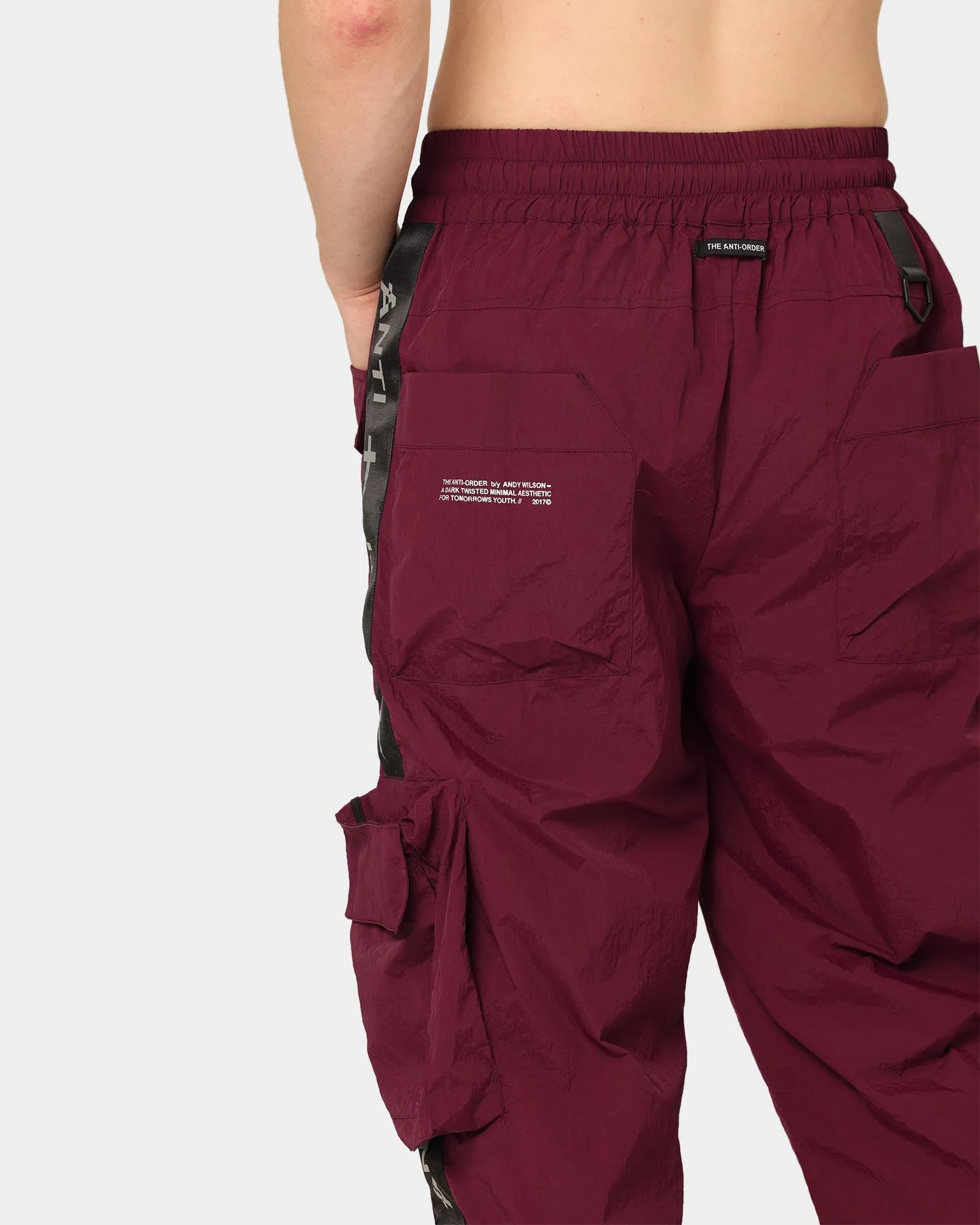 The Anti Order Galactic Utility Joggers Dark Burgundy