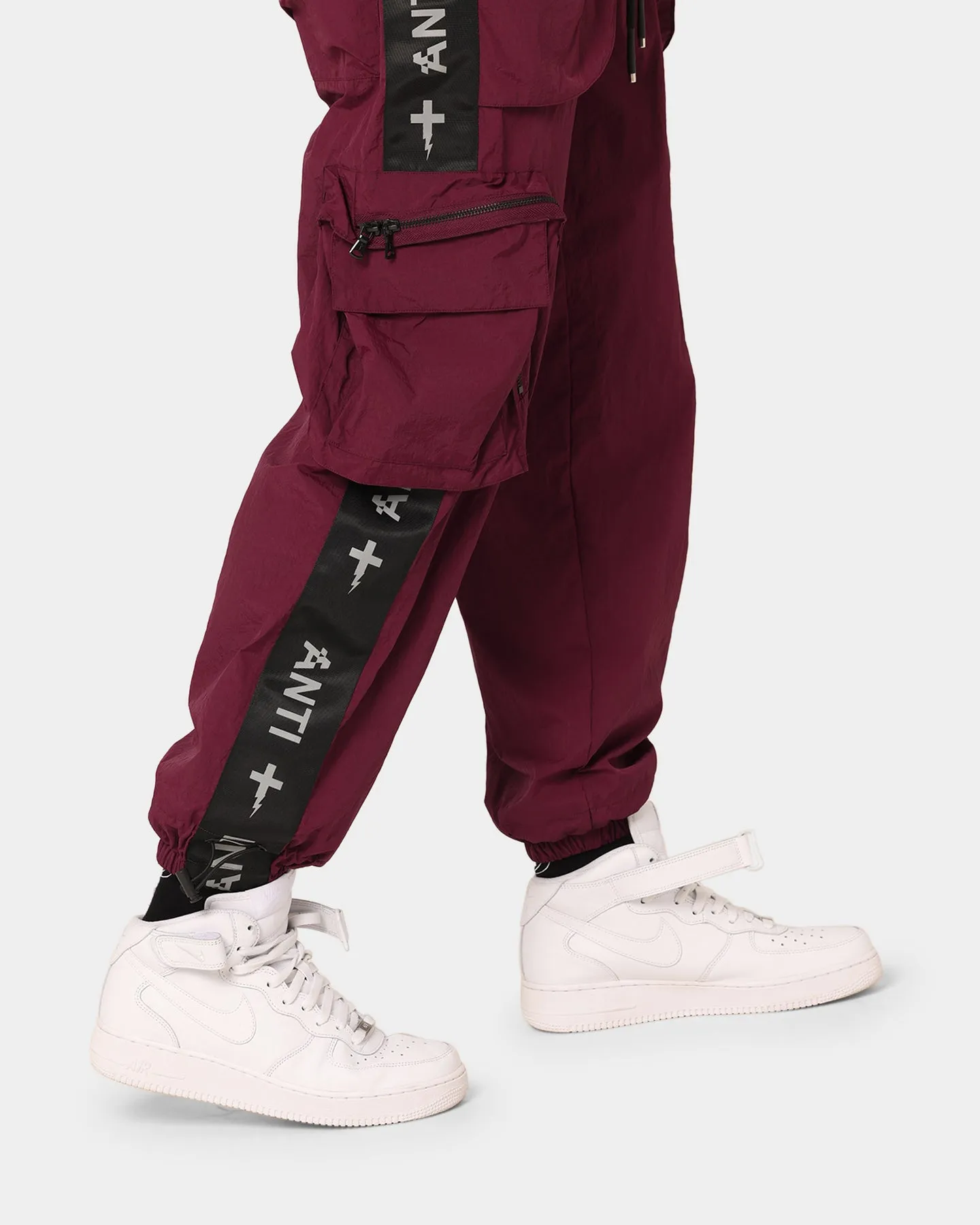 The Anti Order Galactic Utility Joggers Dark Burgundy