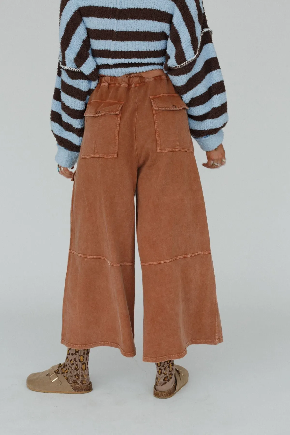 The Nest Cargo Cascade Wide Leg Pants - Copper