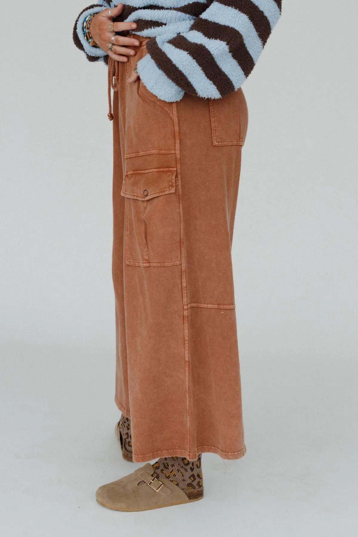 The Nest Cargo Cascade Wide Leg Pants - Copper