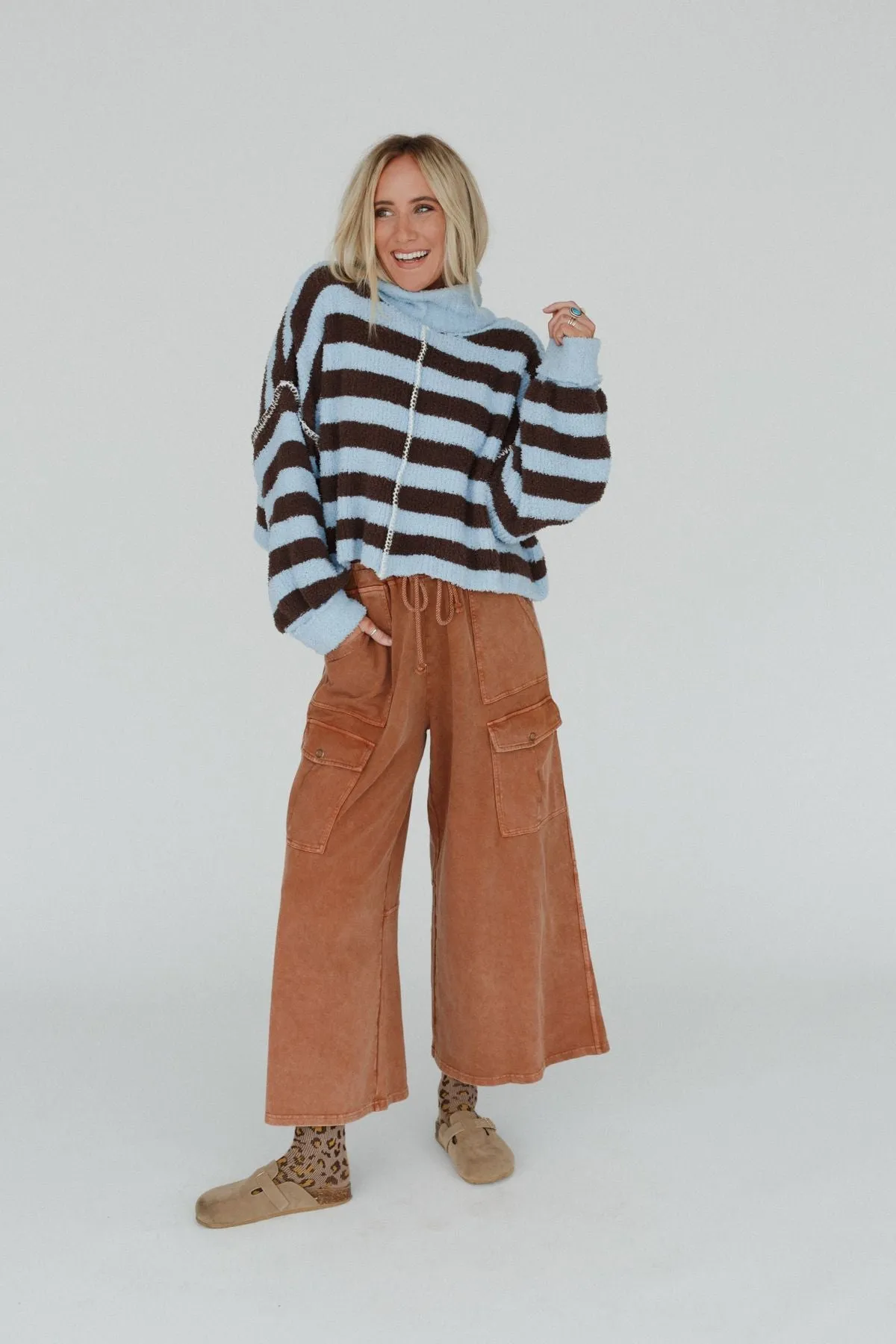 The Nest Cargo Cascade Wide Leg Pants - Copper