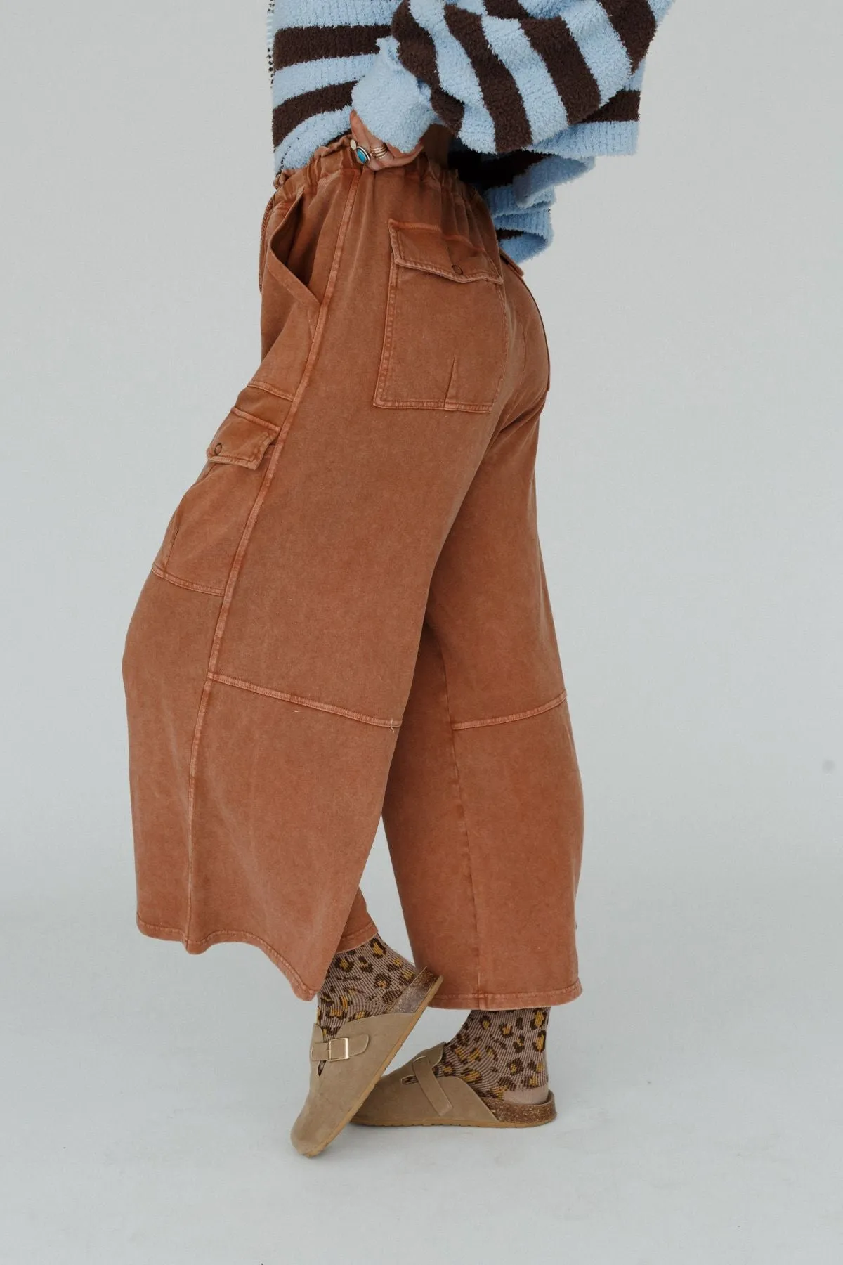 The Nest Cargo Cascade Wide Leg Pants - Copper