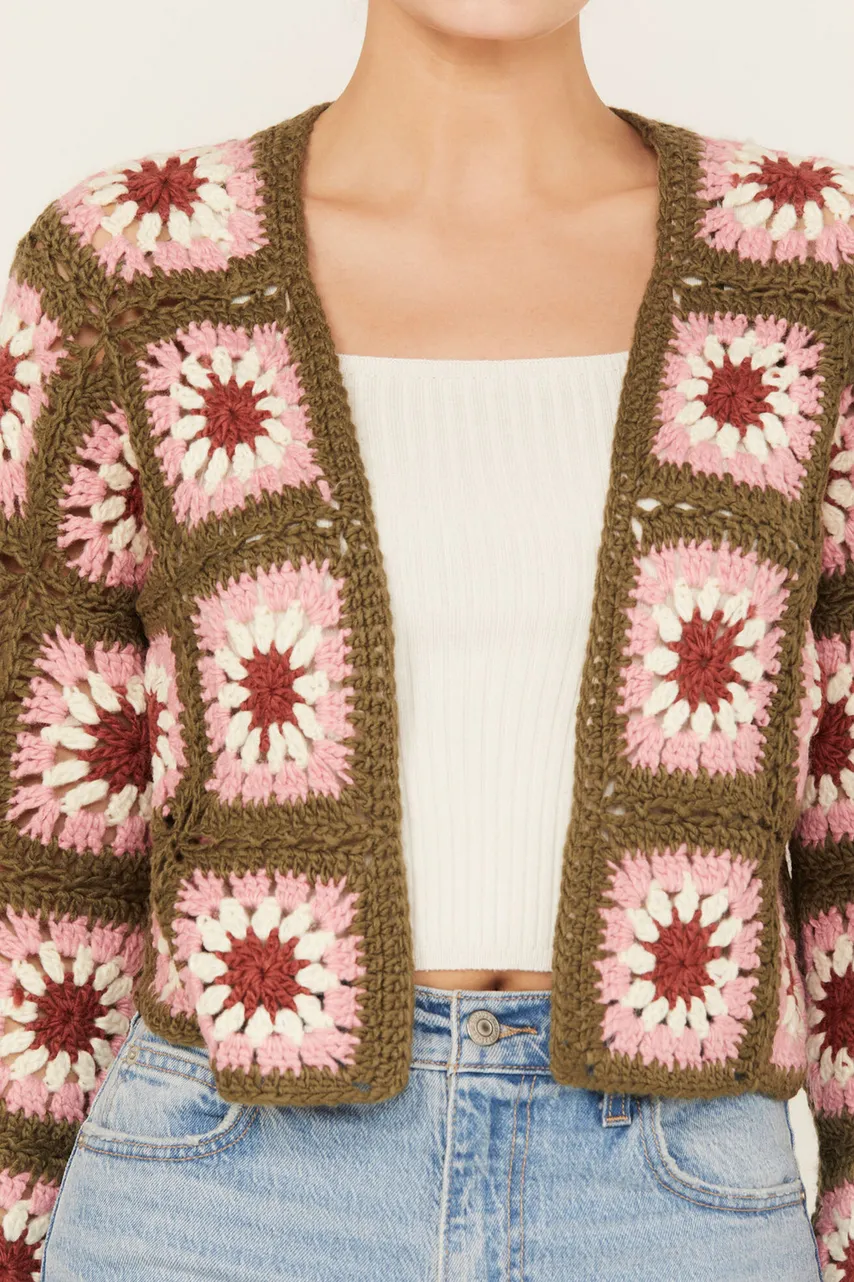 The Whoopsie Daisy Crochet Cardigan