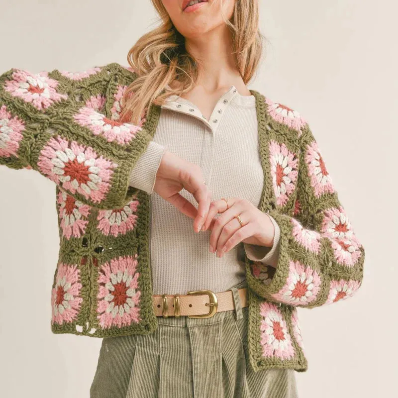 The Whoopsie Daisy Crochet Cardigan