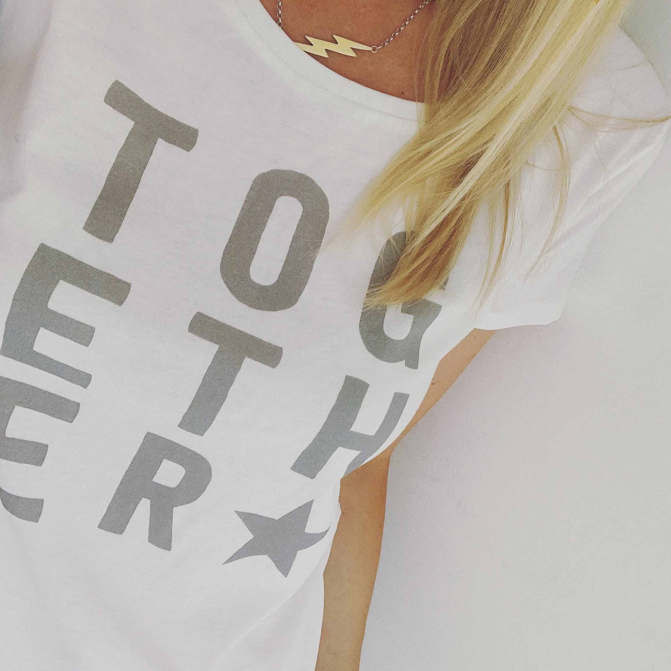 TOGETHER tee *raising money for covid research* *fitted style*