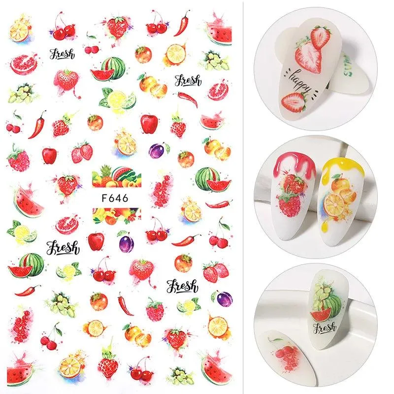 Tropical Sunset Nail Sticker Set: Exotic Beach Paradise Mani Fun