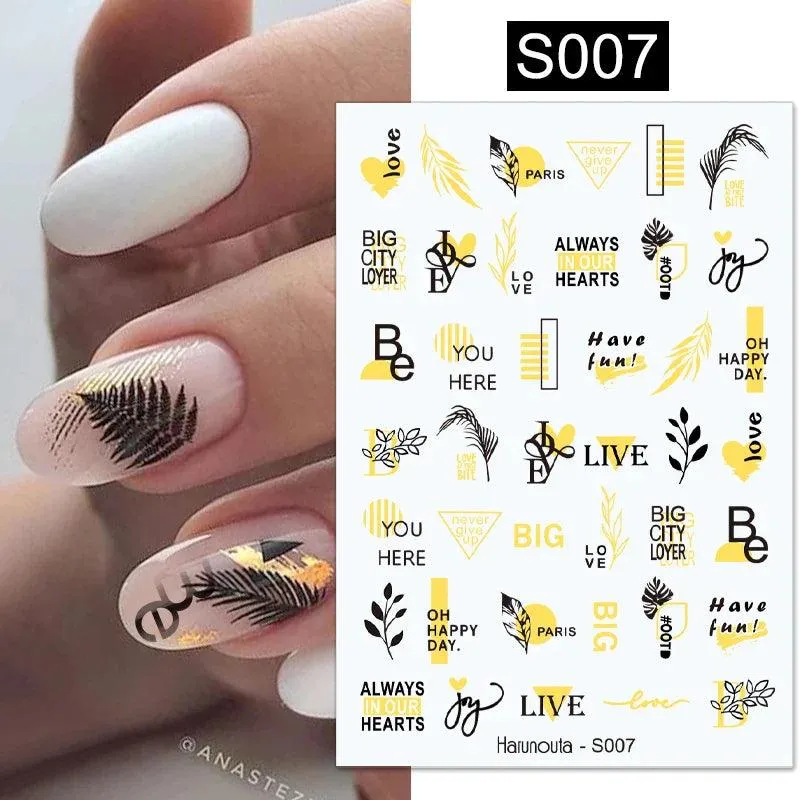 Tropical Sunset Nail Sticker Set: Exotic Beach Paradise Mani Fun