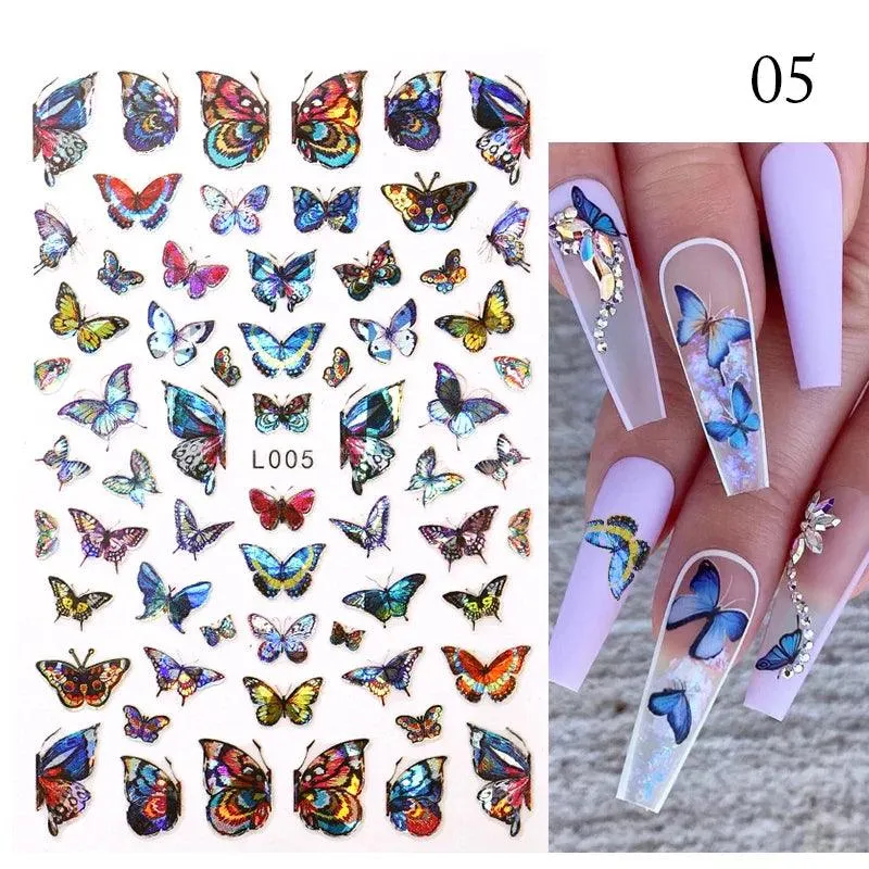 Tropical Sunset Nail Sticker Set: Exotic Beach Paradise Mani Fun