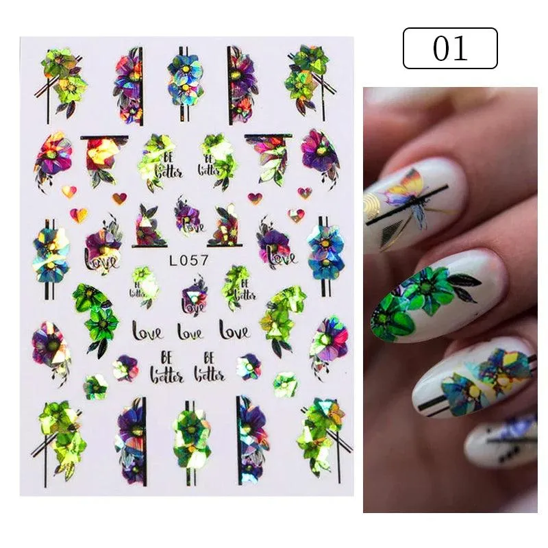 Tropical Sunset Nail Sticker Set: Exotic Beach Paradise Mani Fun