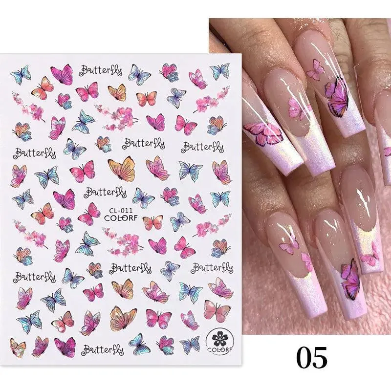 Tropical Sunset Nail Sticker Set: Exotic Beach Paradise Mani Fun