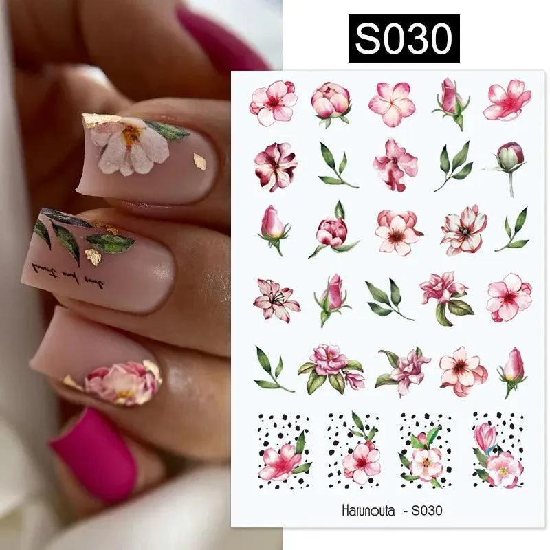 Tropical Sunset Nail Sticker Set: Exotic Beach Paradise Mani Fun