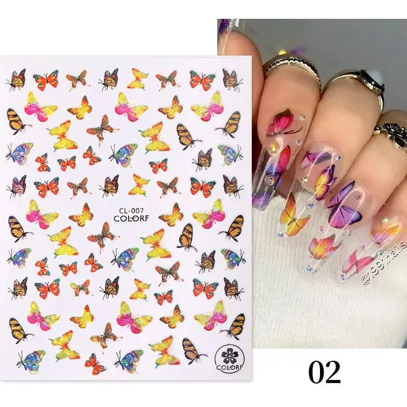 Tropical Sunset Nail Sticker Set: Exotic Beach Paradise Mani Fun