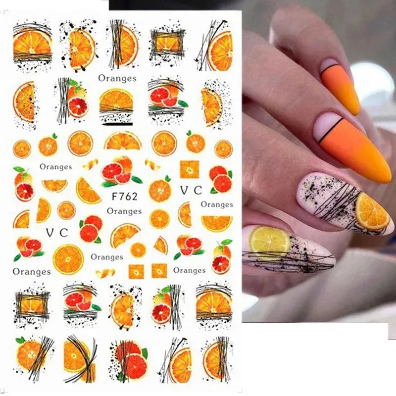 Tropical Sunset Nail Sticker Set: Exotic Beach Paradise Mani Fun