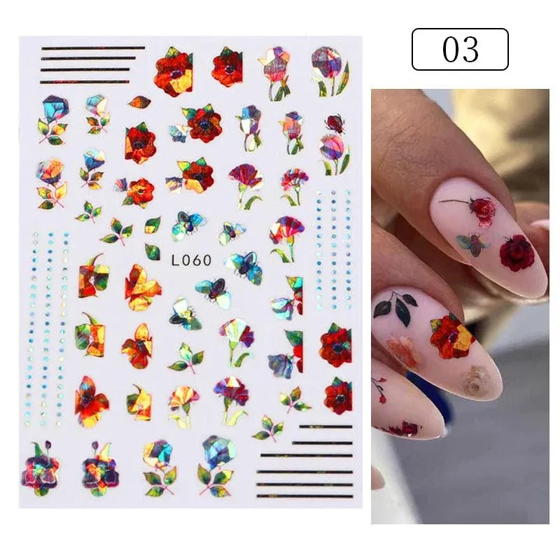 Tropical Sunset Nail Sticker Set: Exotic Beach Paradise Mani Fun