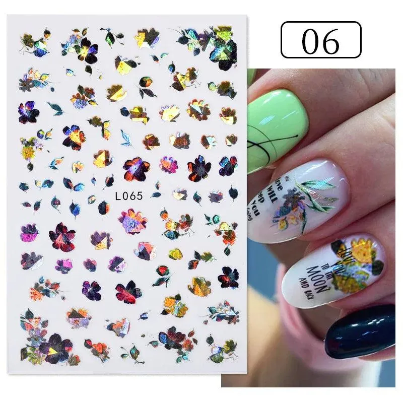 Tropical Sunset Nail Sticker Set: Exotic Beach Paradise Mani Fun