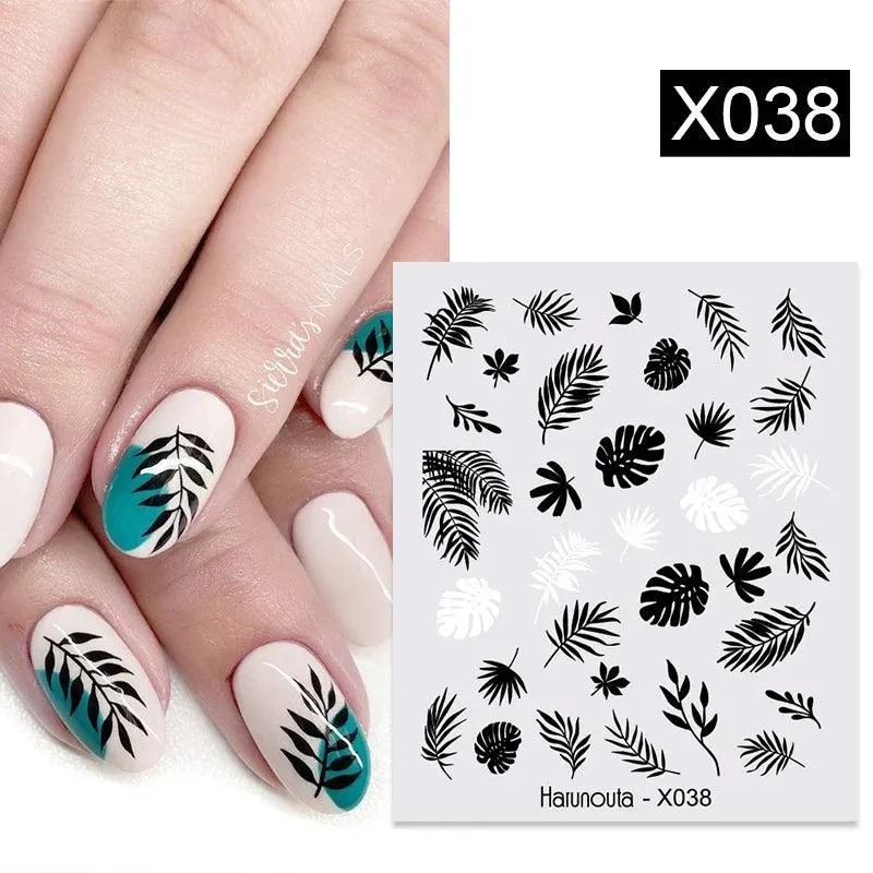 Tropical Sunset Nail Sticker Set: Exotic Beach Paradise Mani Fun