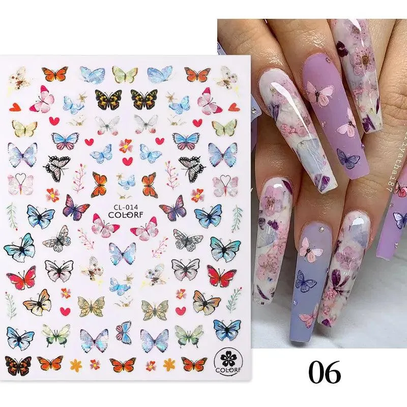 Tropical Sunset Nail Sticker Set: Exotic Beach Paradise Mani Fun