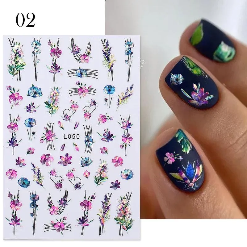 Tropical Sunset Nail Sticker Set: Exotic Beach Paradise Mani Fun