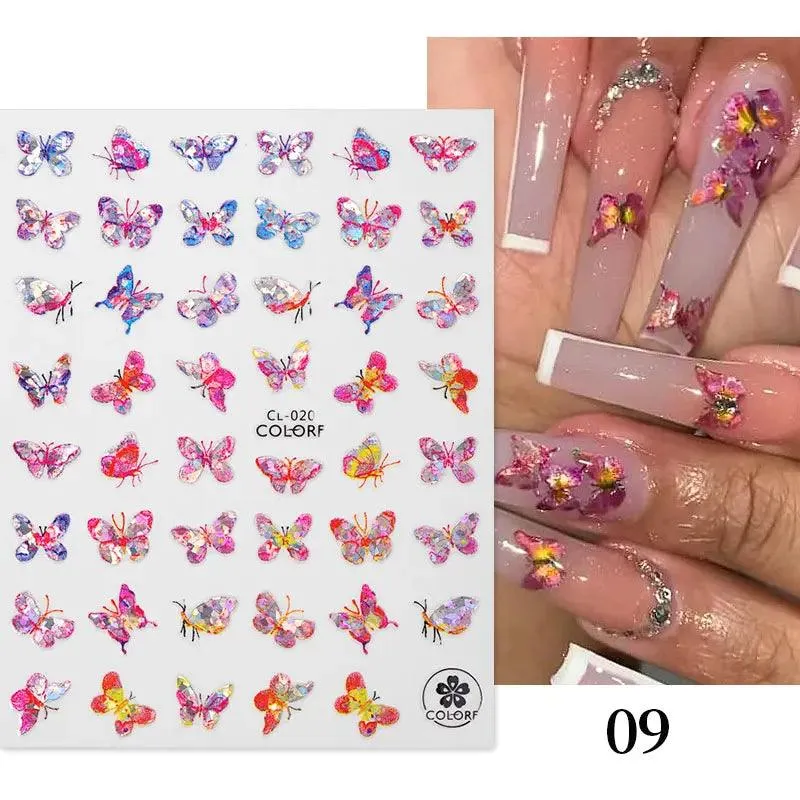 Tropical Sunset Nail Sticker Set: Exotic Beach Paradise Mani Fun