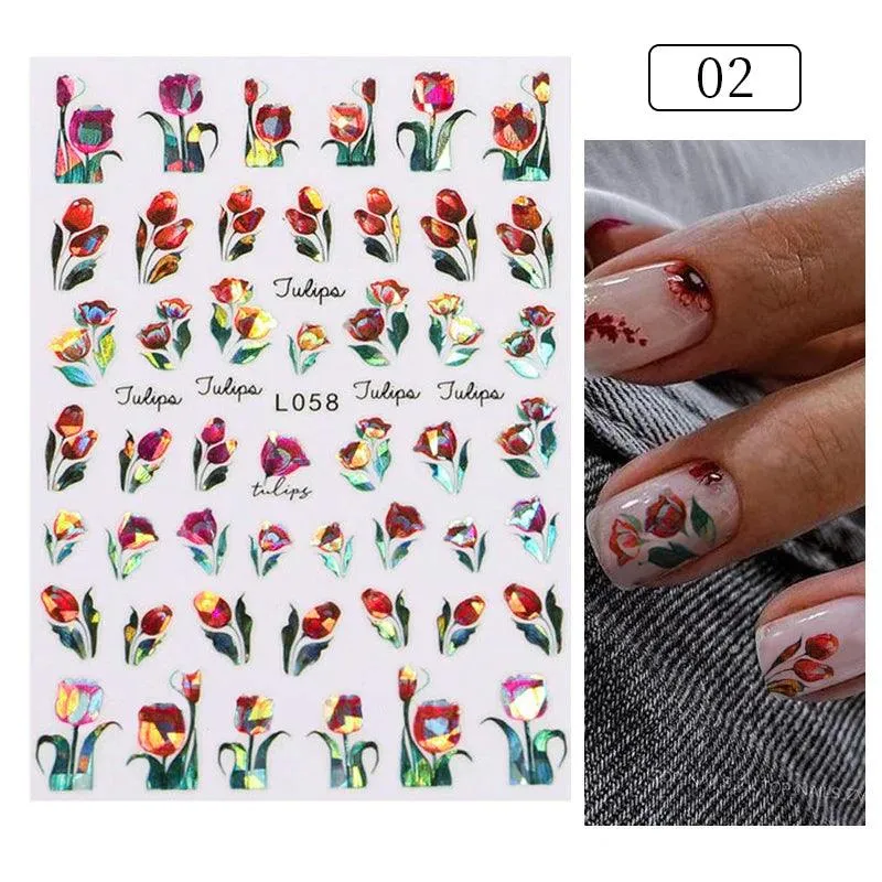 Tropical Sunset Nail Sticker Set: Exotic Beach Paradise Mani Fun