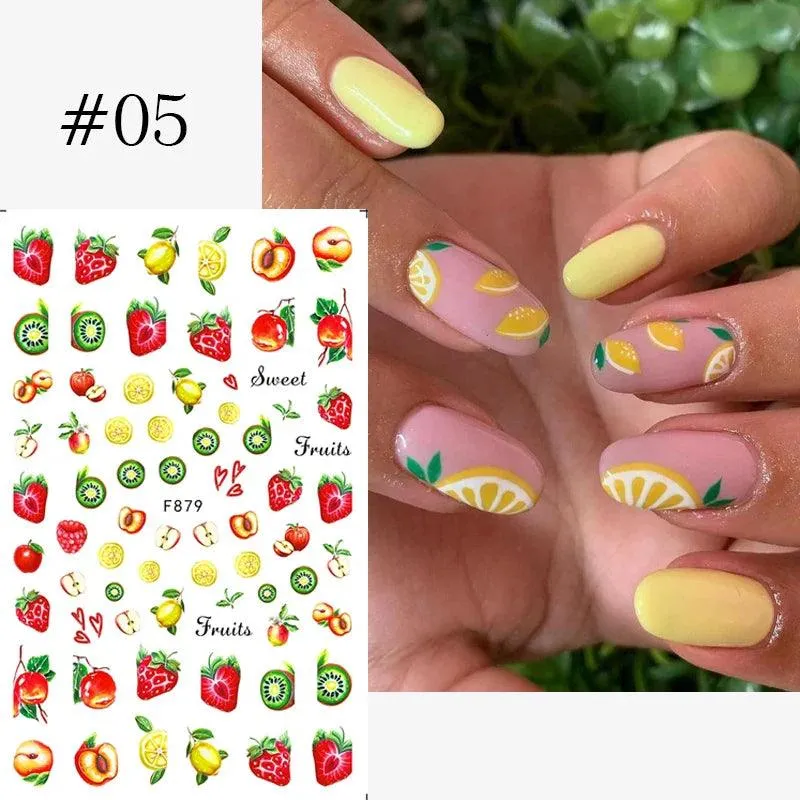 Tropical Sunset Nail Sticker Set: Exotic Beach Paradise Mani Fun