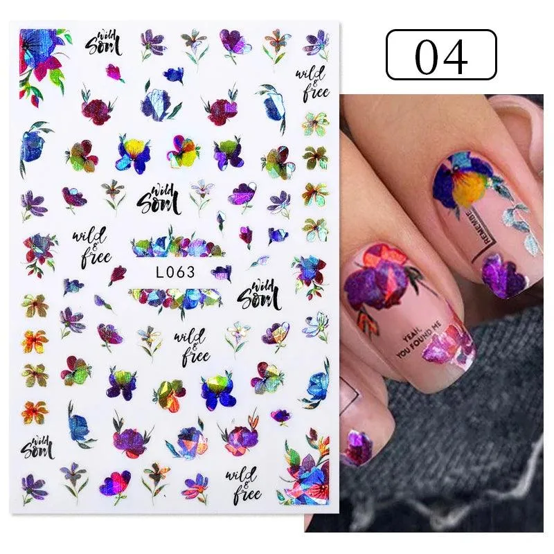 Tropical Sunset Nail Sticker Set: Exotic Beach Paradise Mani Fun