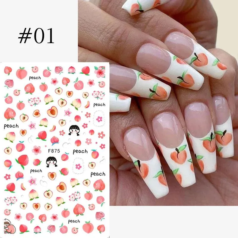 Tropical Sunset Nail Sticker Set: Exotic Beach Paradise Mani Fun