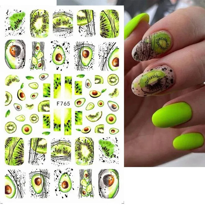 Tropical Sunset Nail Sticker Set: Exotic Beach Paradise Mani Fun