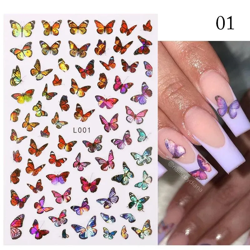 Tropical Sunset Nail Sticker Set: Exotic Beach Paradise Mani Fun