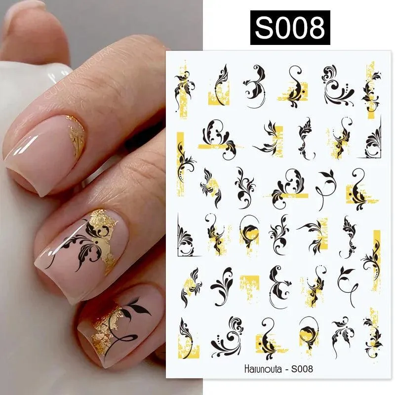 Tropical Sunset Nail Sticker Set: Exotic Beach Paradise Mani Fun