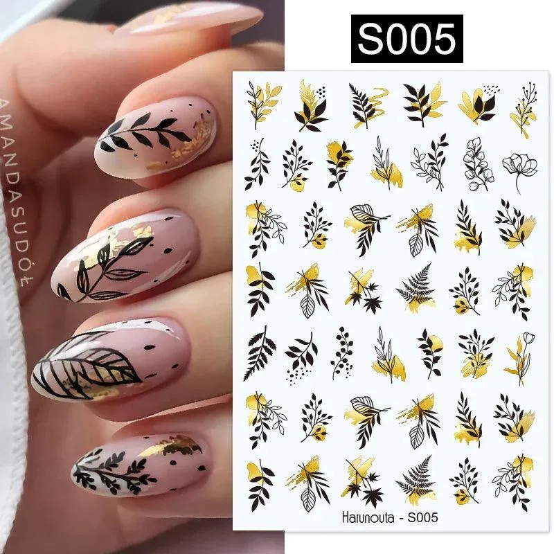 Tropical Sunset Nail Sticker Set: Exotic Beach Paradise Mani Fun