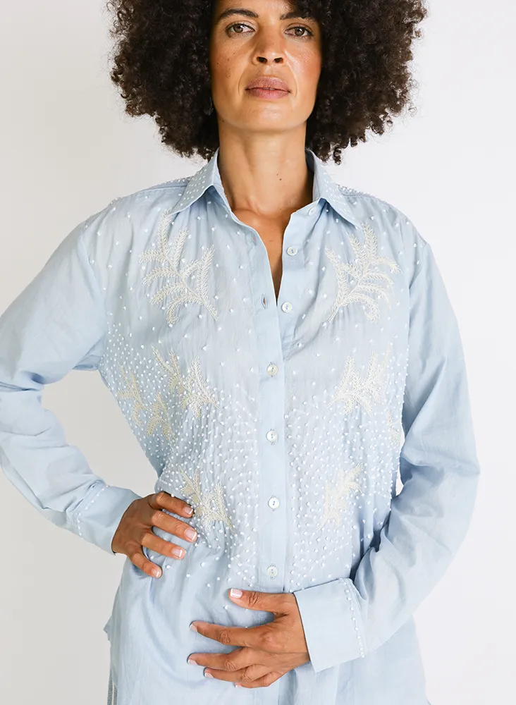 Unisex Page Shirt, light indigo story