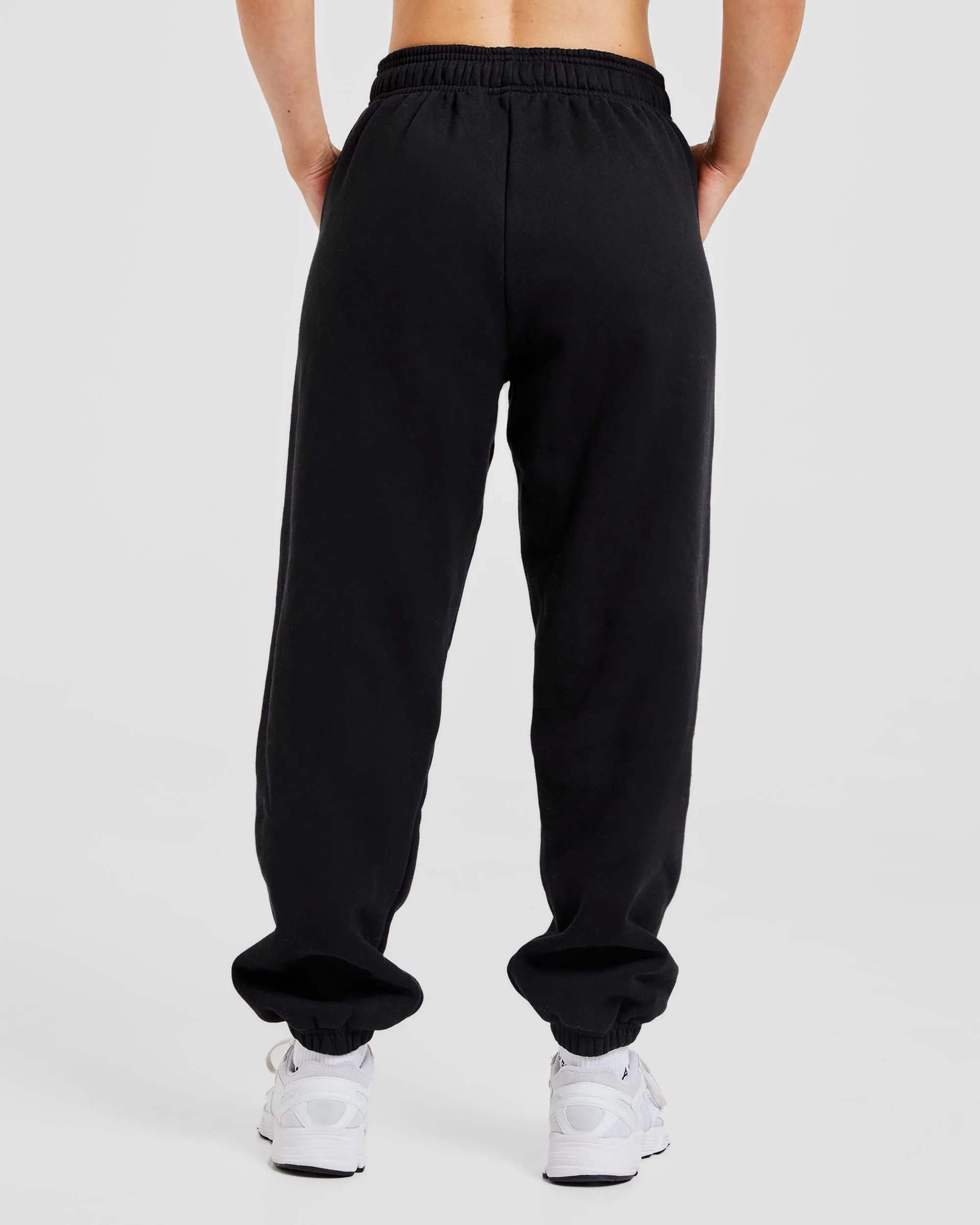 Varsity Oversized Joggers - Black