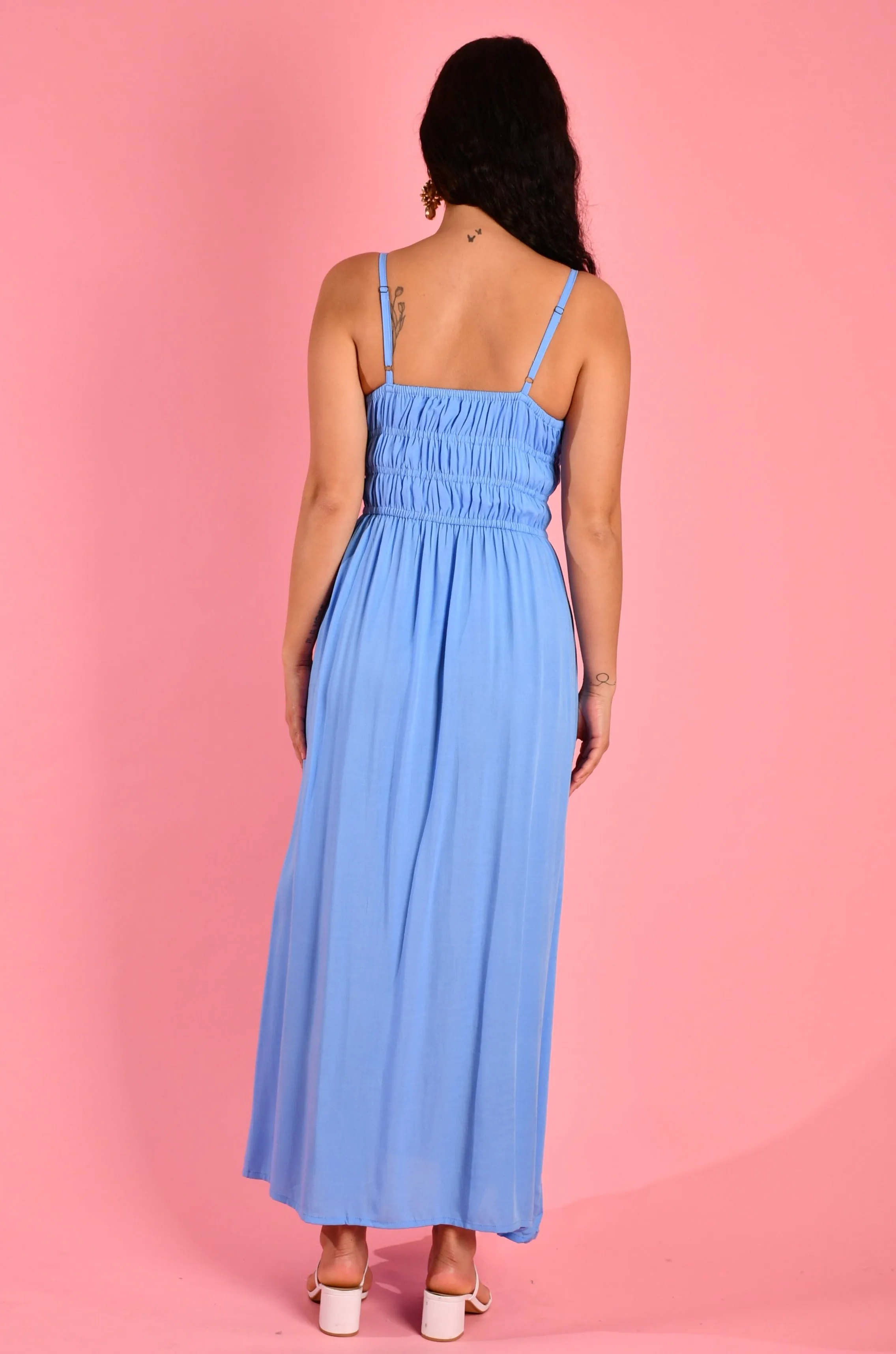 VGLD808 - SUMMER MAXI DRESS - BABY BLUE