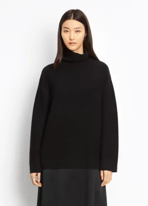 Vince Black Cashmere Boxy Turtleneck