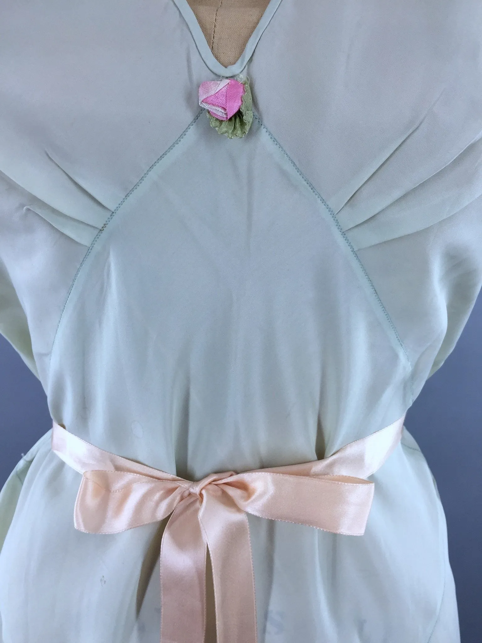 Vintage 1930s Mint Green Beach Pajamas Jumpsuit