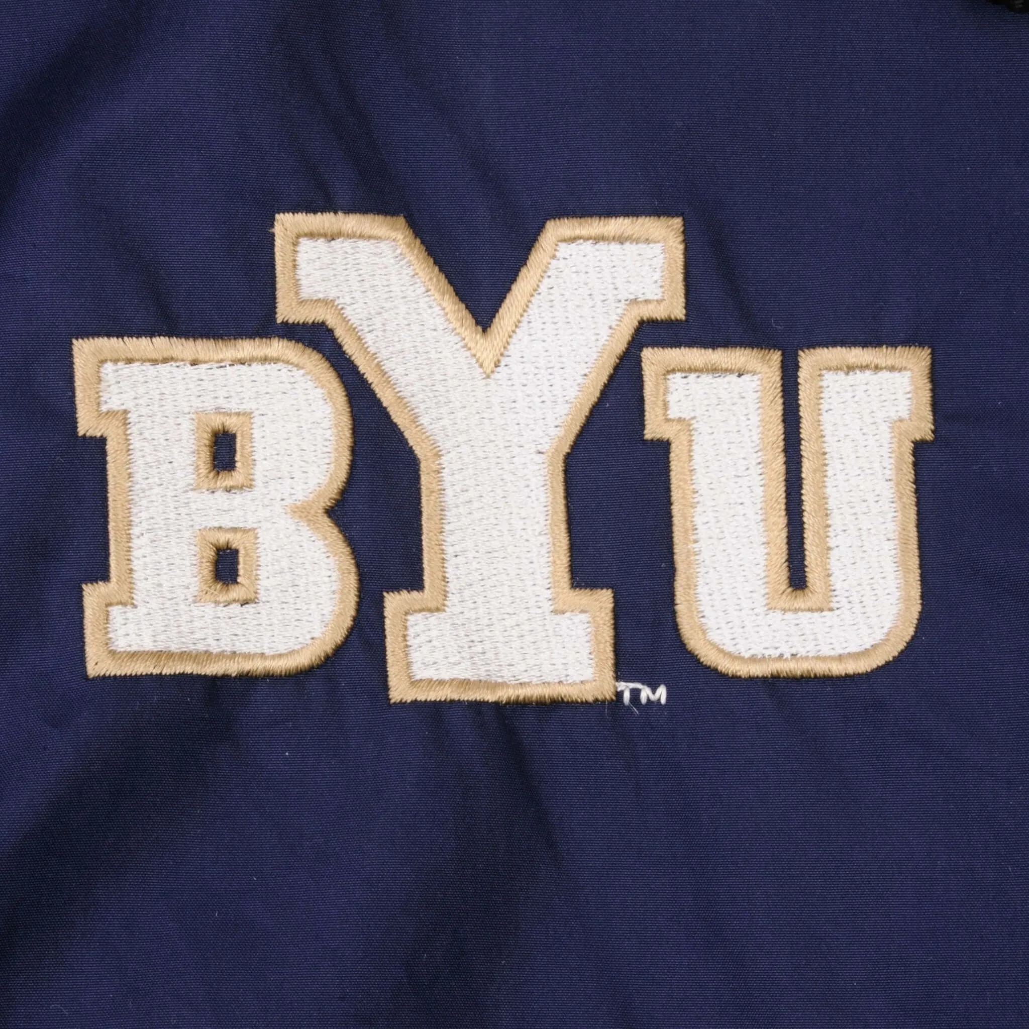 VINTAGE NIKE BYU BRIGHAM YOUNG UNI WINDBREAKER JACKET 1990S SIZE LARGE MADE USA